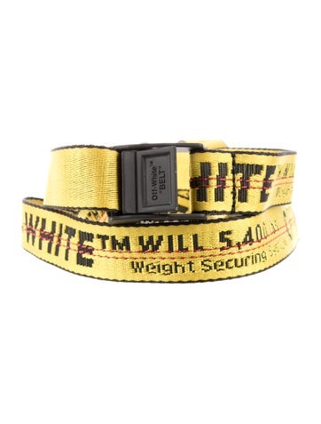 Pre-owned Off-white 2021 Industrial Belt In Yellow