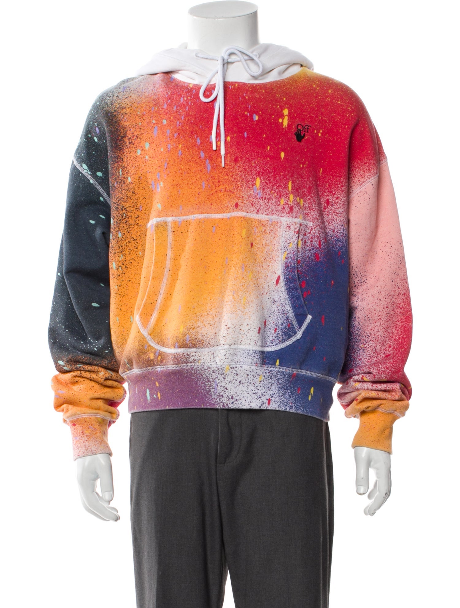 Off-White 2021 x Katsu Spray Paint Over Flatlock Hoodie