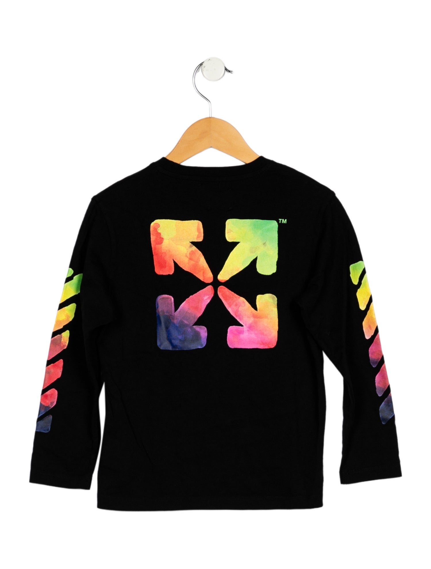 Off-White Boys' Woven Long Sleeve Graphic Tee