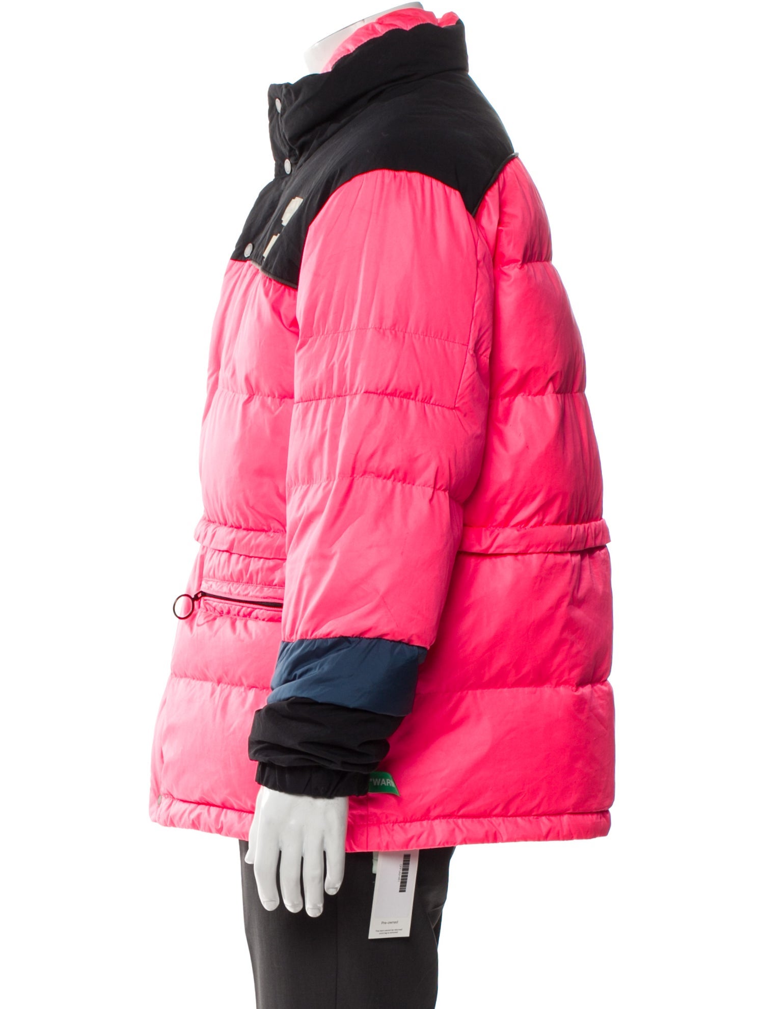 Off-White 2019 Colorblock Pattern Puffer Coat