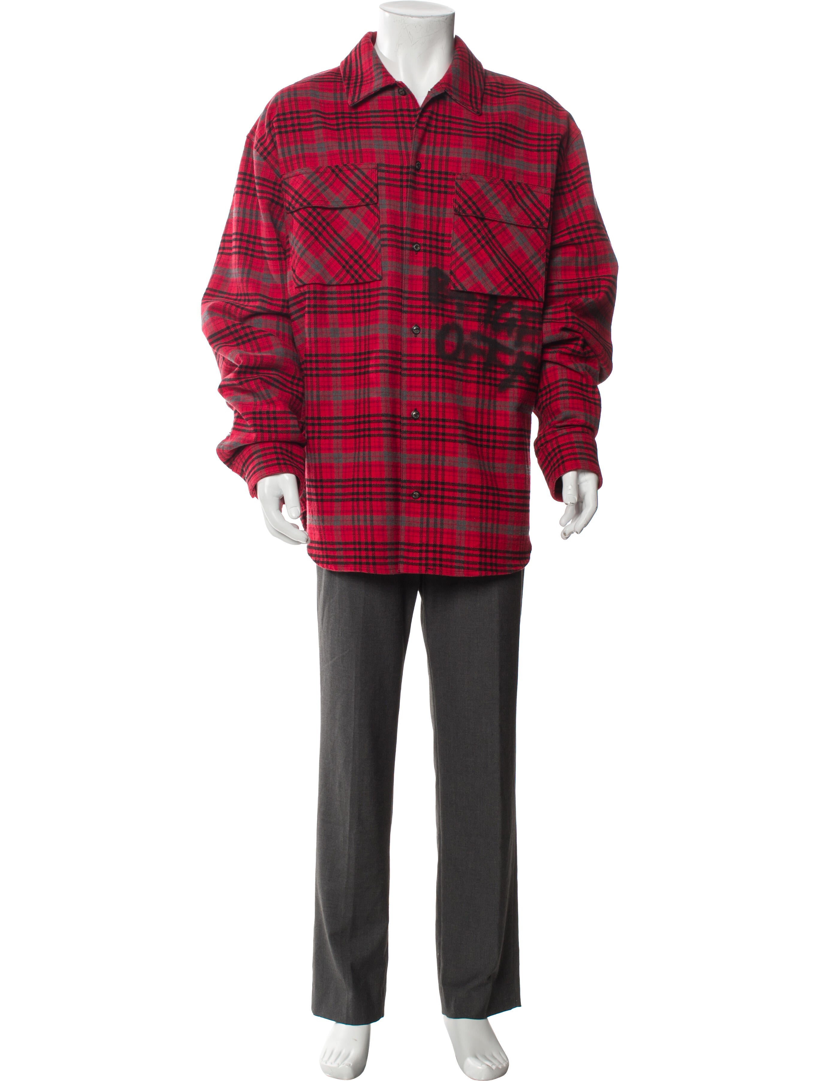 Off-White 2019 Plaid Overcoat