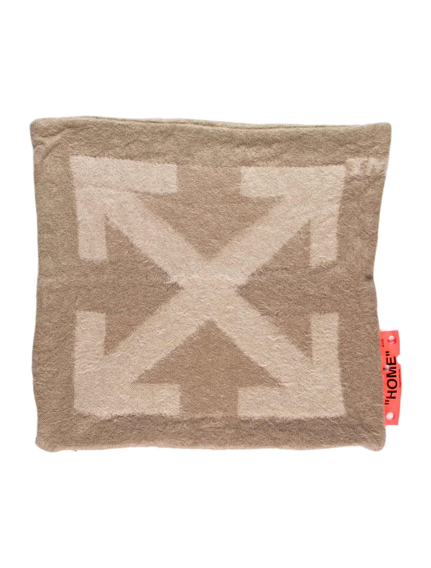 Off-White Large Mohair Arrows Cushion Cover