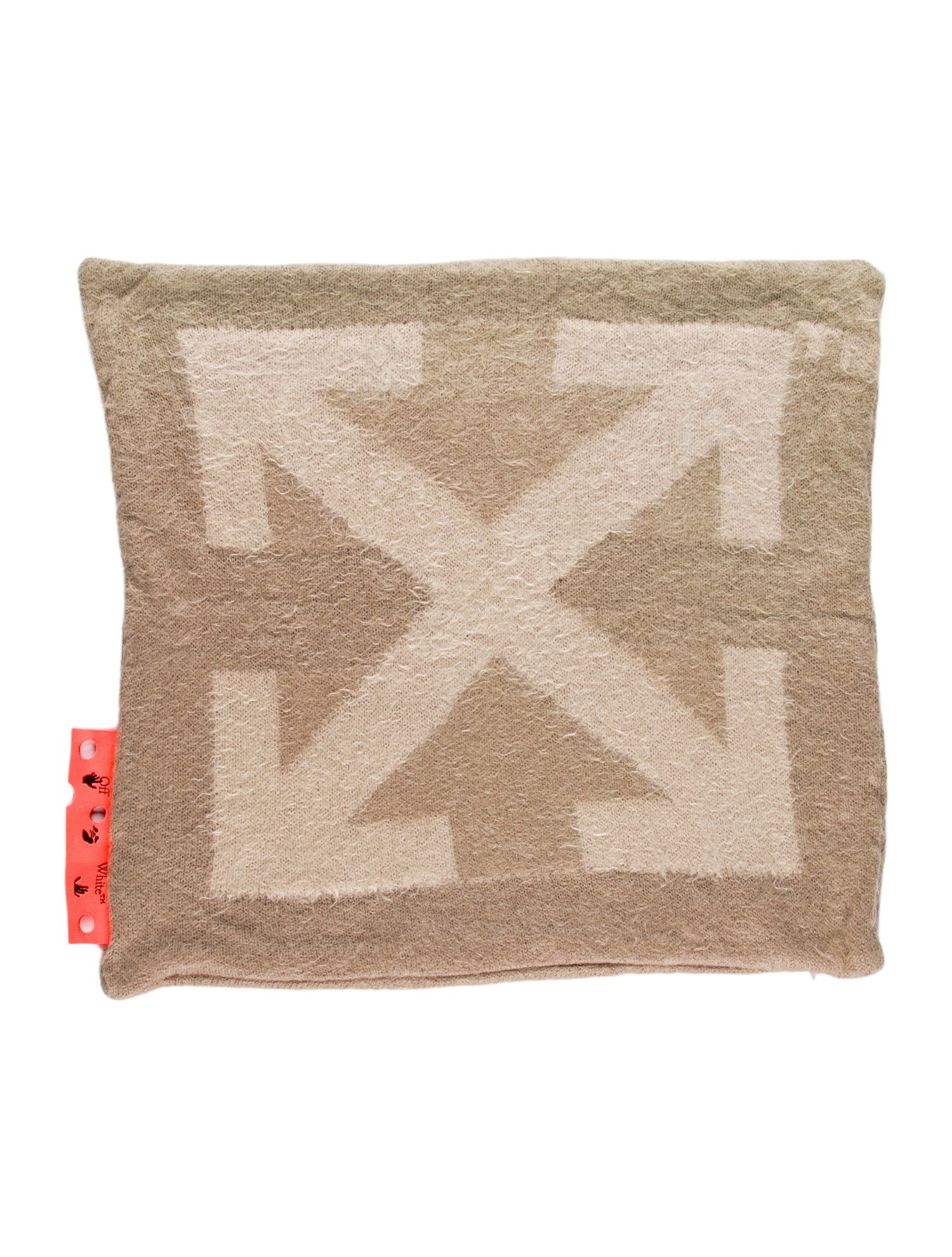 Off-White Large Mohair Arrows Cushion Cover