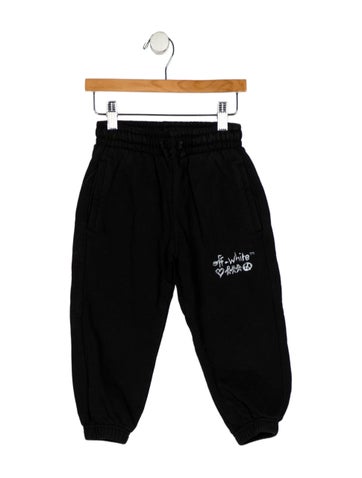 Pre-owned Off-white Babies' Boys Logo Sketch Sweatpants In Black