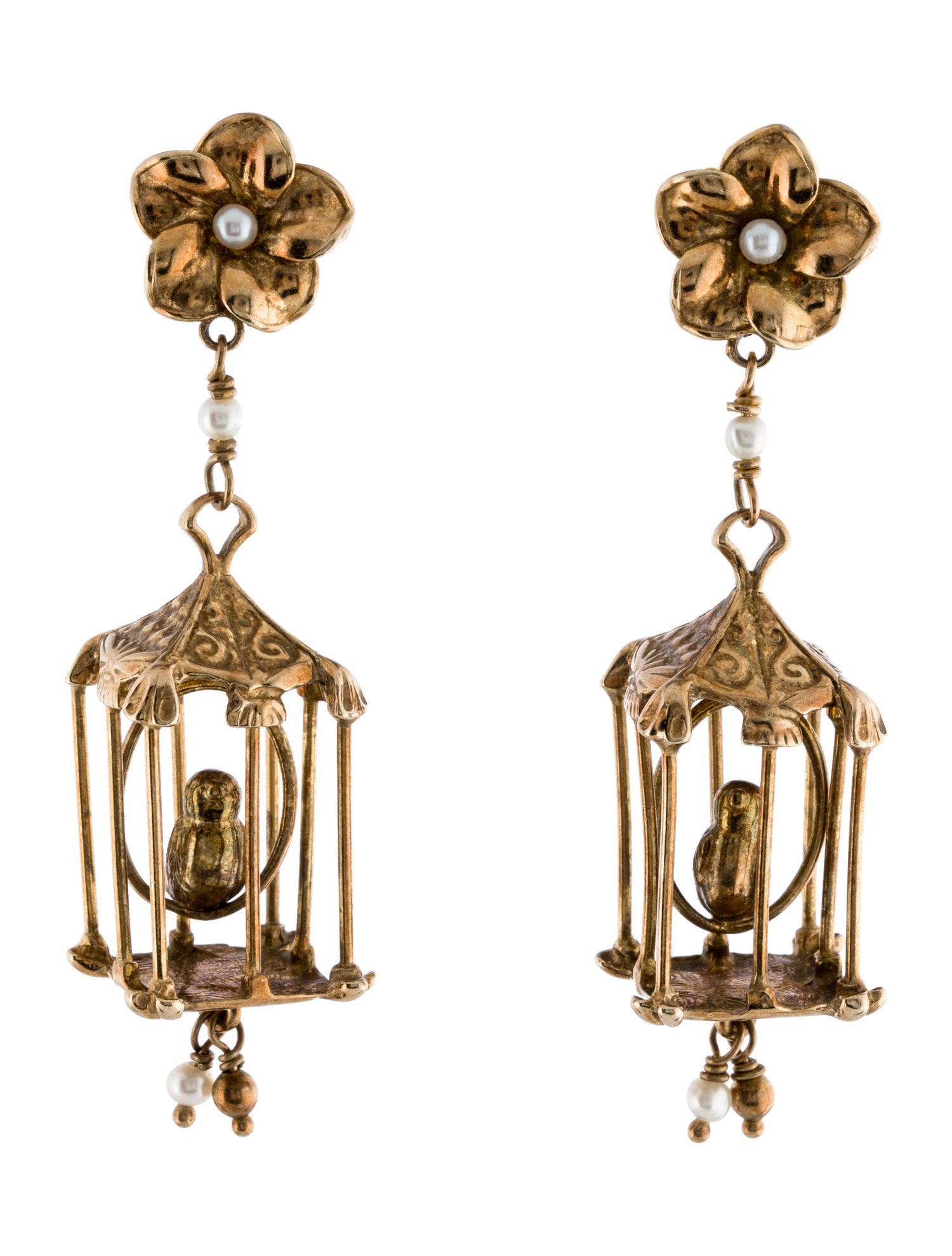 Of Rare Origin Dyed Pearl Aviary Classic Drop Earrings
