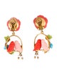 Of Rare Origin Pearl, Composite Coral & Serpentine Inseparables Drop Earrings