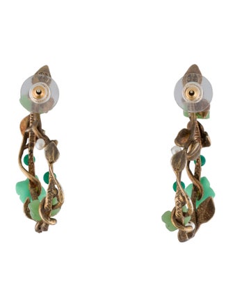 Of Rare Origin Pearl, Resin & Dyed Chalcedony Mini Flower Whirl Hoop Earrings