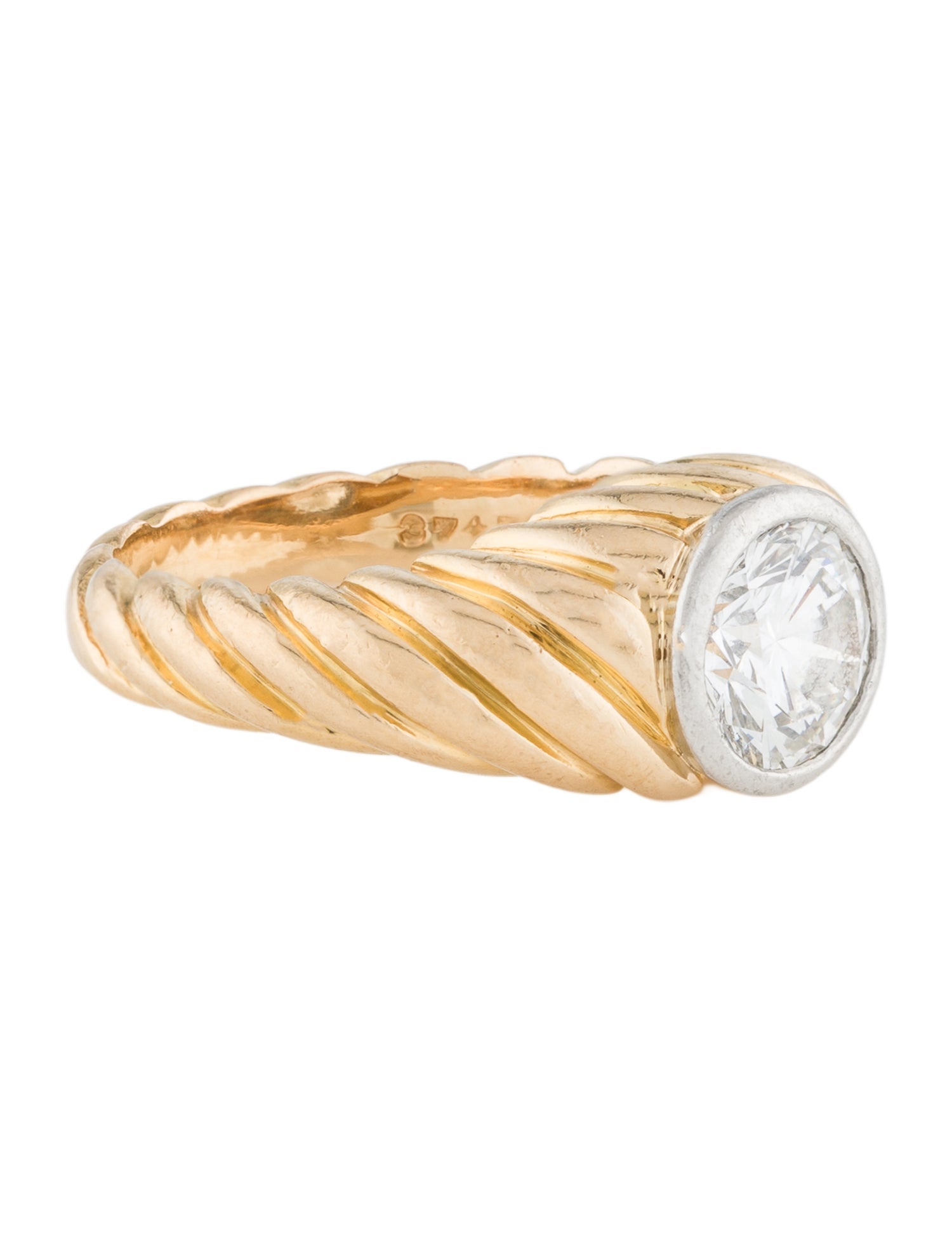 Oscar Heyman 18K & Platinum 1.50ct Diamond Dome Ring