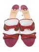 O Jour Leather Colorblock Pattern Slides