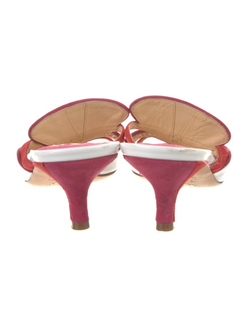 O Jour Leather Colorblock Pattern Slides