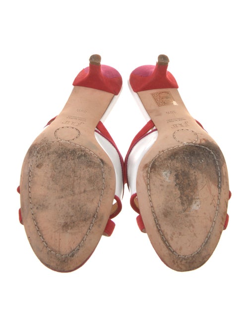 O Jour Leather Colorblock Pattern Slides