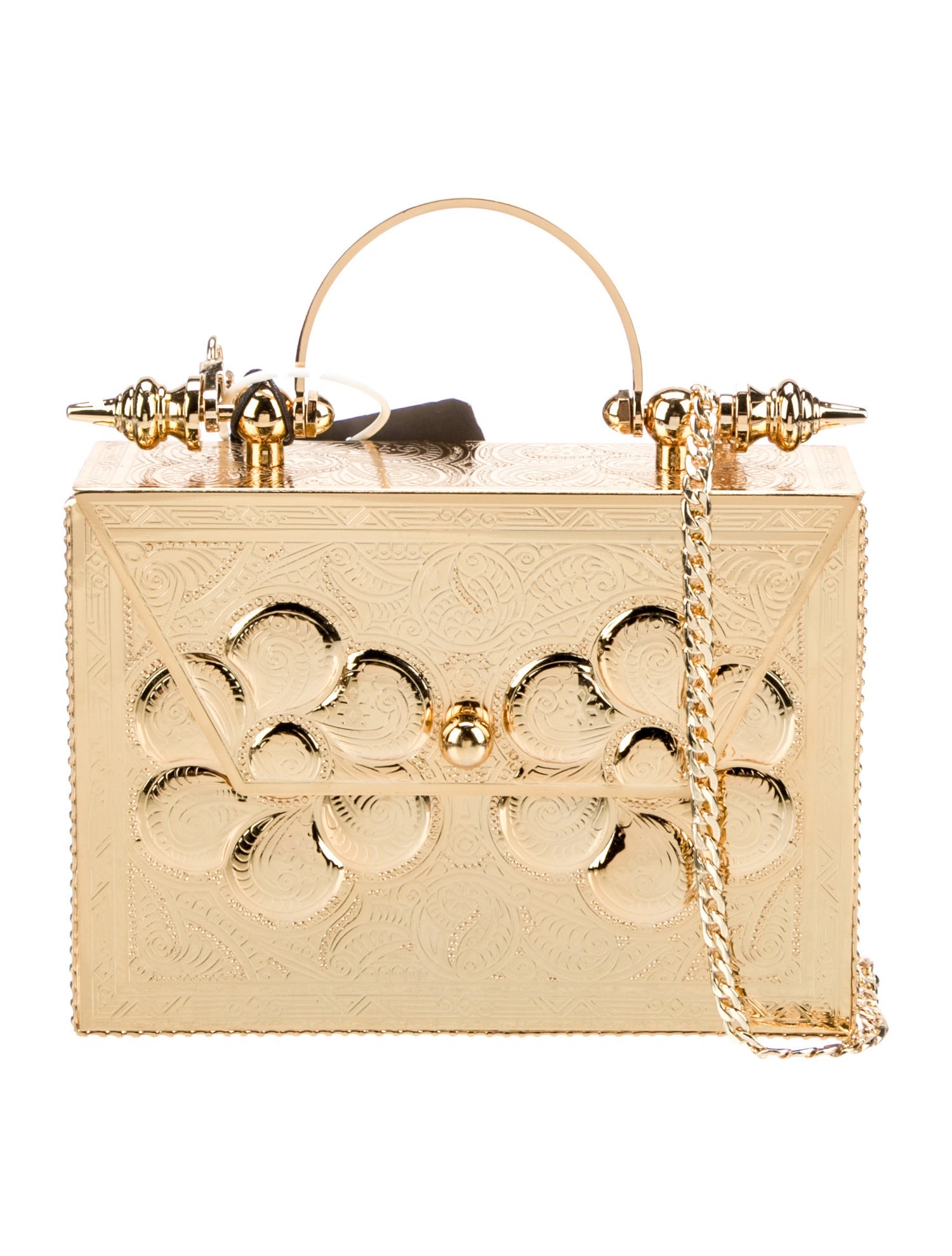 Okhtein Metal Top Handle Bag