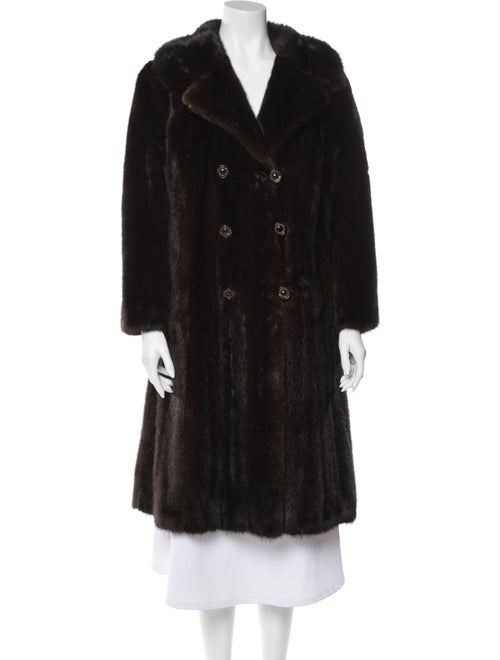 Oleg Cassini Fur Coat Brown