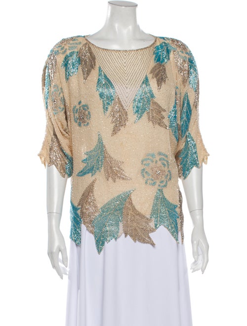 Oleg Cassini Vintage Silk Blouse Brown