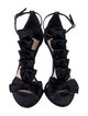Olgana Paris Satin Bow Accents T-Strap Sandals