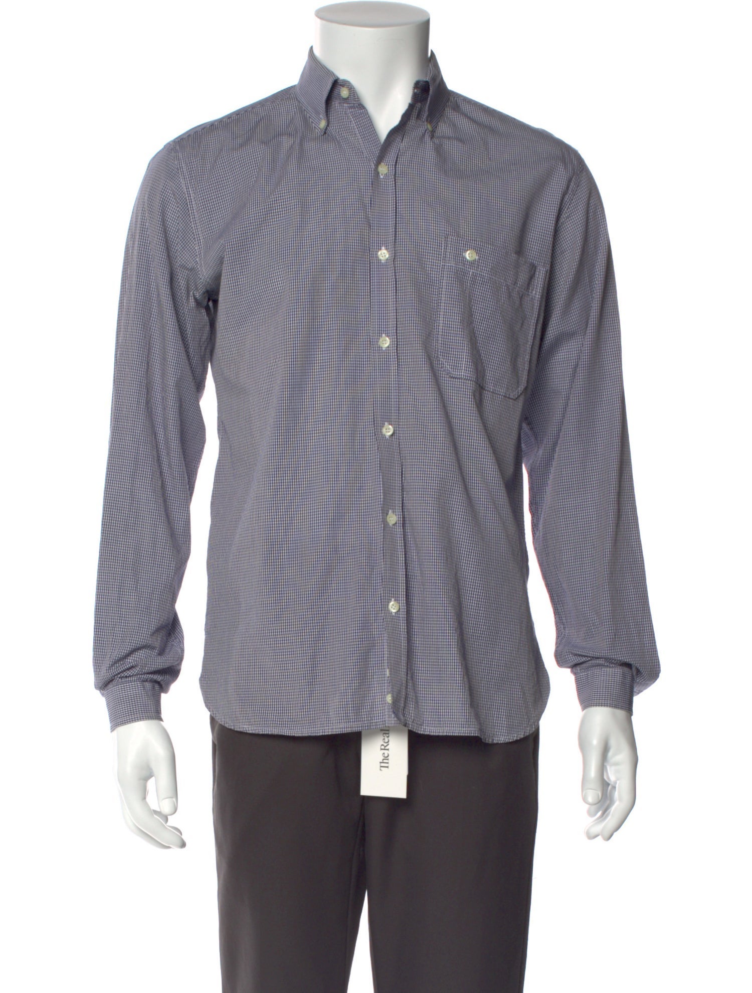 Oliver Spencer Plaid Print Long Sleeve Dress Shirt