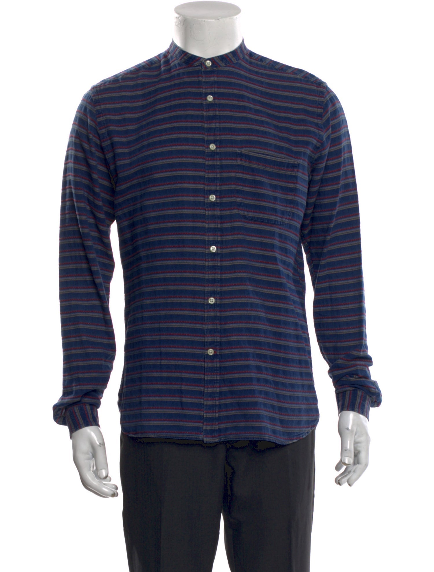 Oliver Spencer Striped Long Sleeve Shirt
