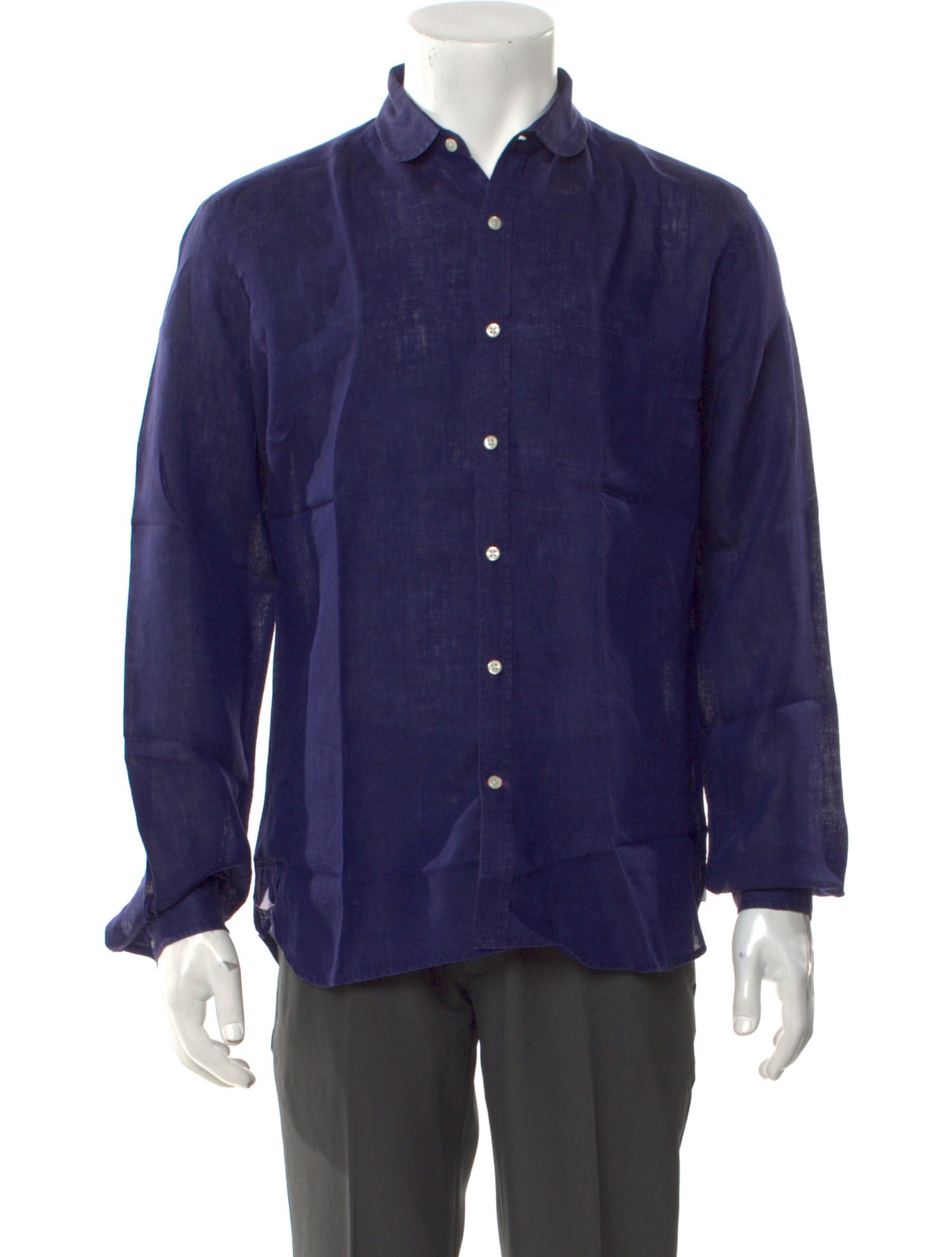 Oliver Spencer Linen Long Sleeve Dress Shirt