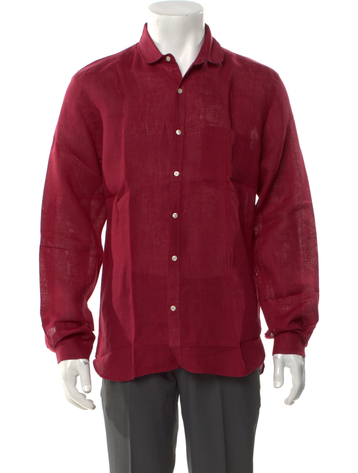 Oliver Spencer Linen Long Sleeve Dress Shirt