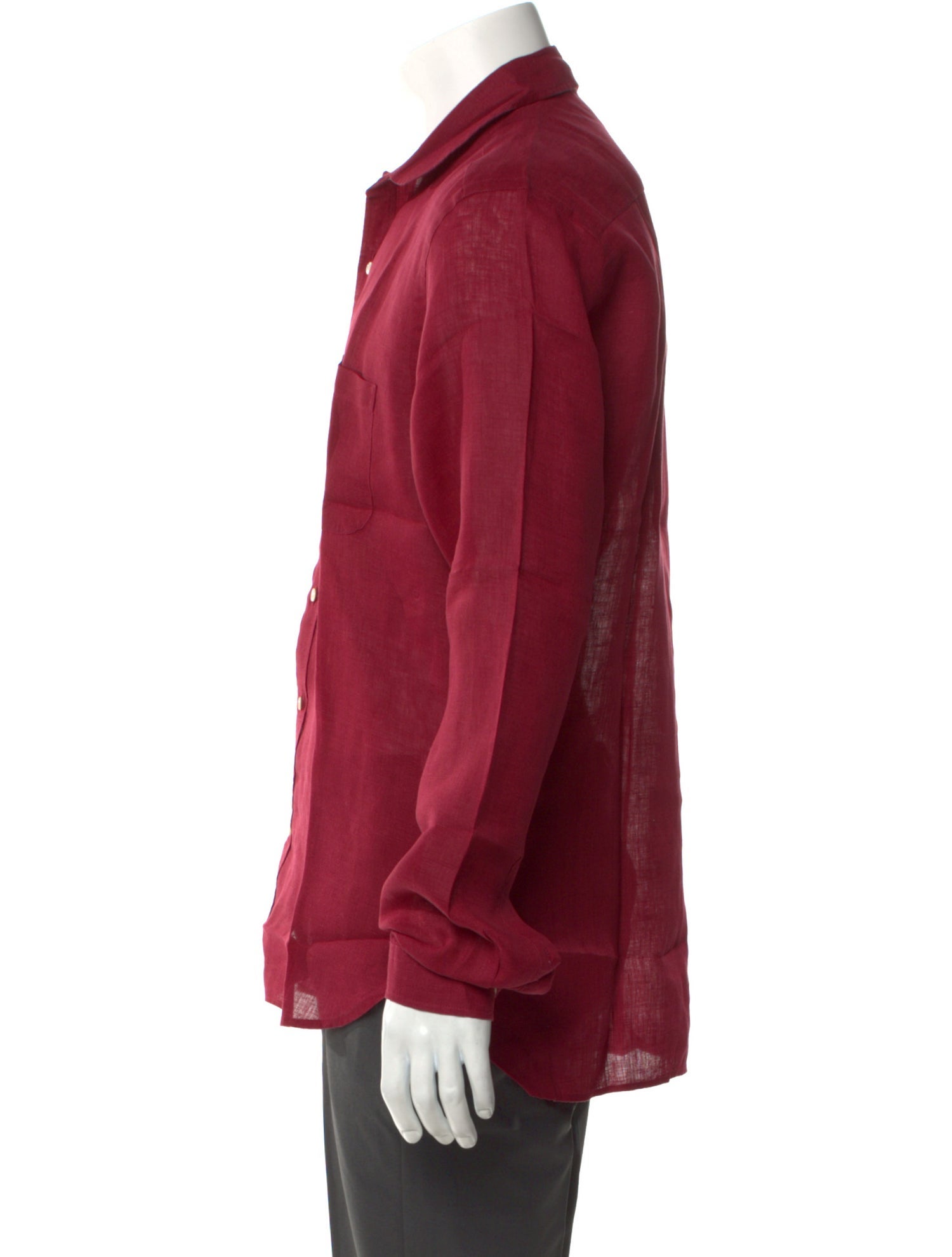 Oliver Spencer Linen Long Sleeve Dress Shirt