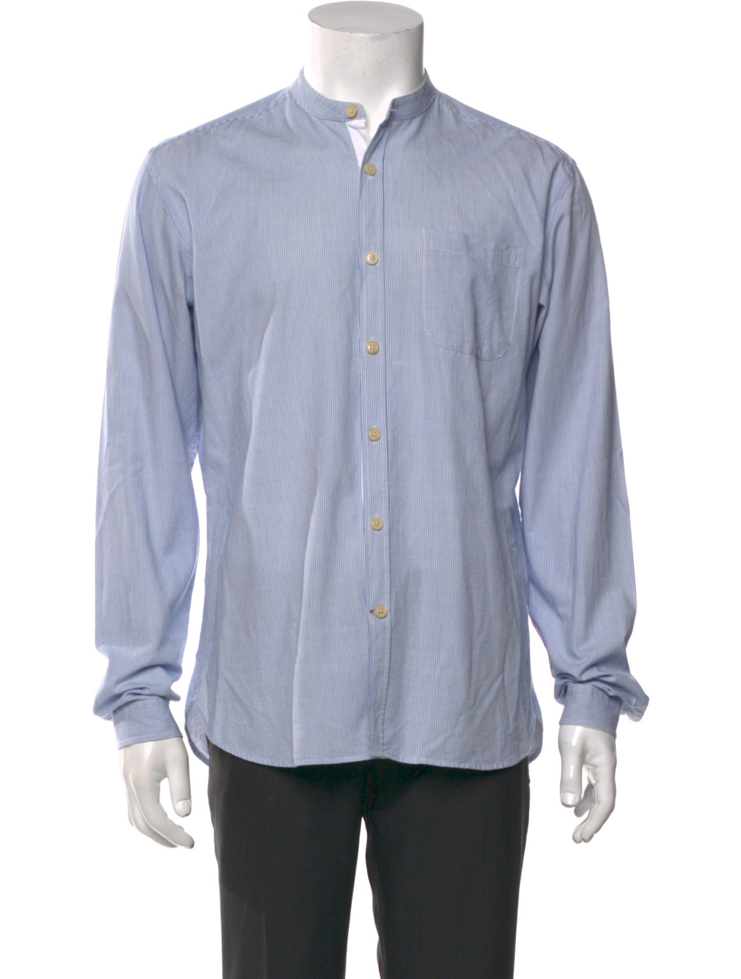 Oliver Spencer Striped Long Sleeve Dress Shirt