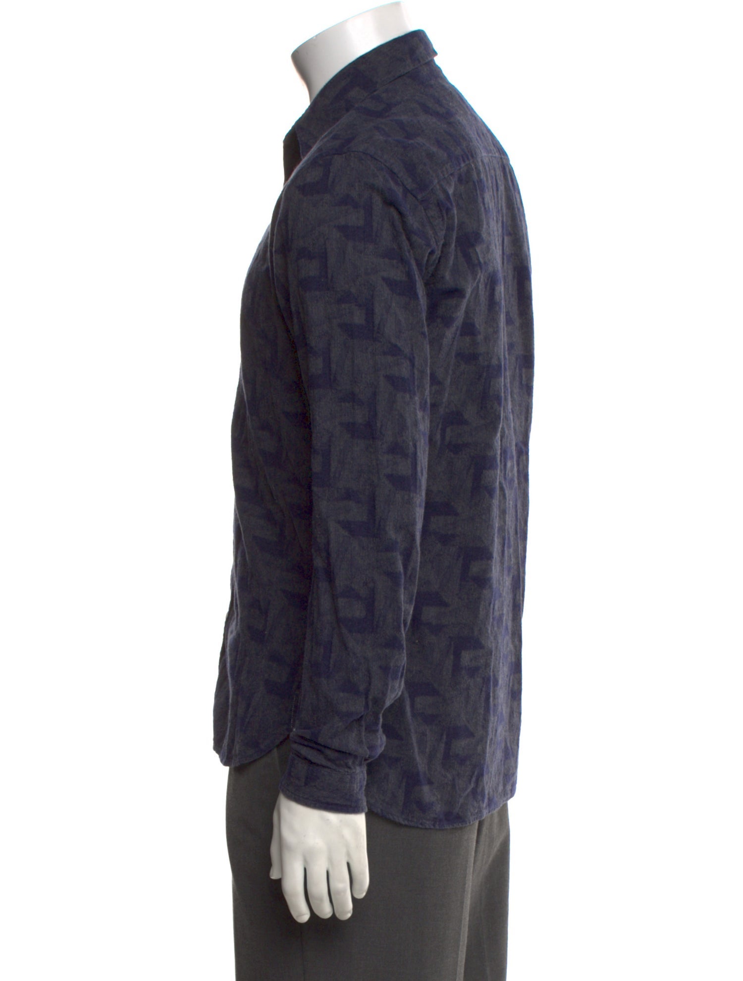 Oliver Spencer Printed Long Sleeve Dress Shirt