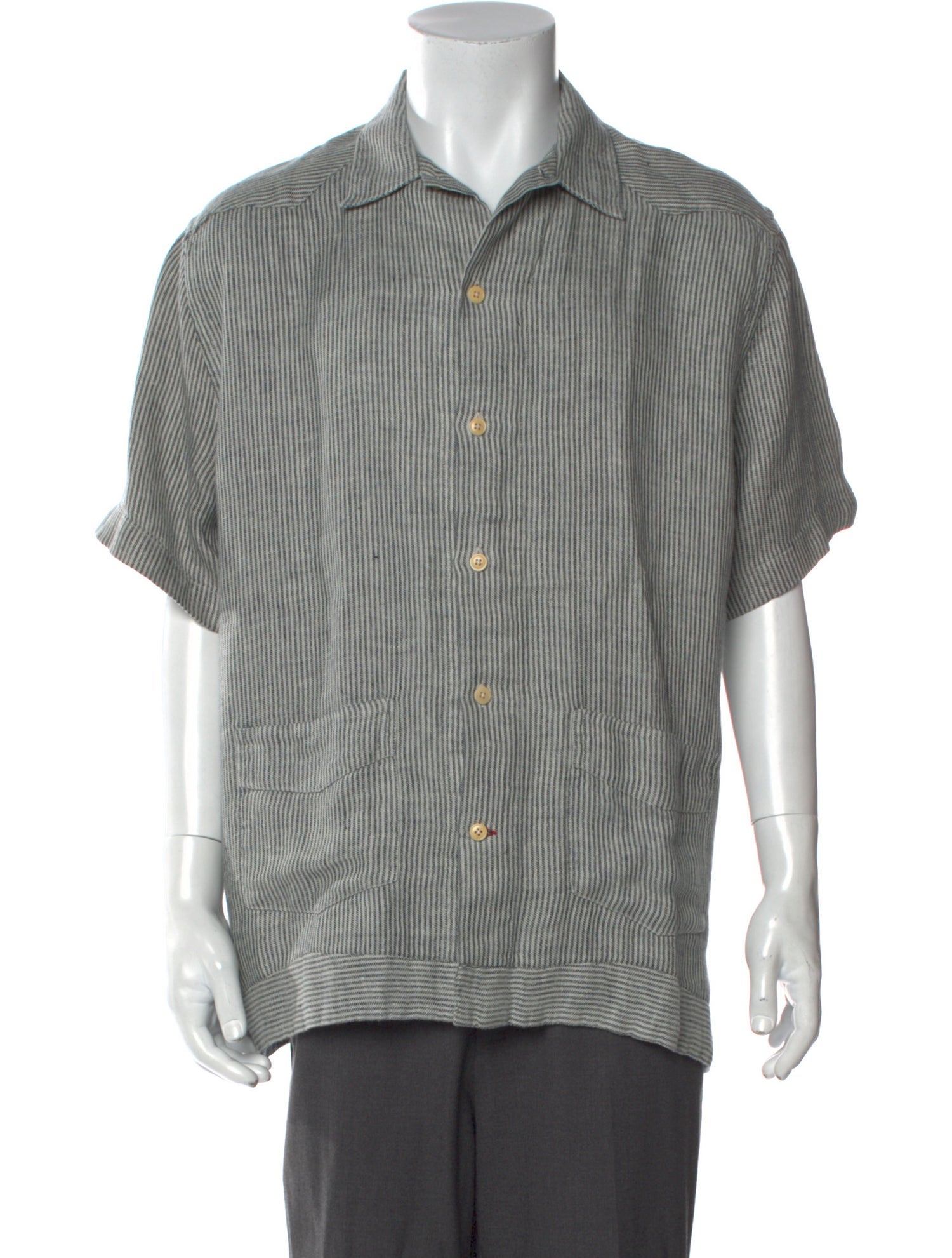 Oliver Spencer Linen Striped Shirt