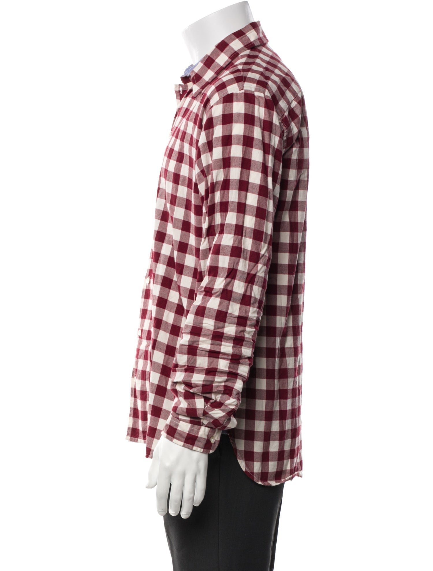Oliver Spencer Plaid Print Long Sleeve Shirt