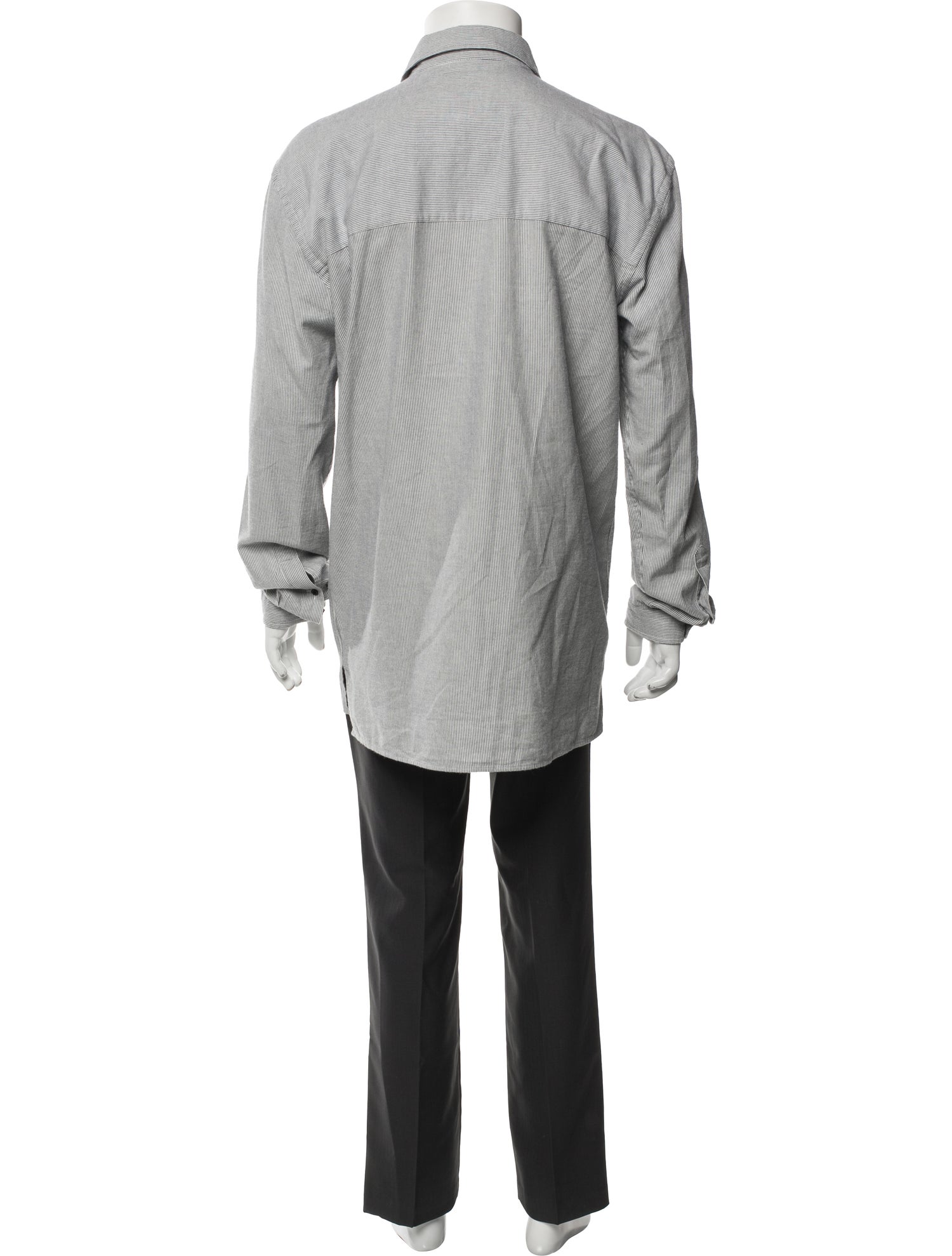 Oliver Spencer Striped Long Sleeve Dress Shirt