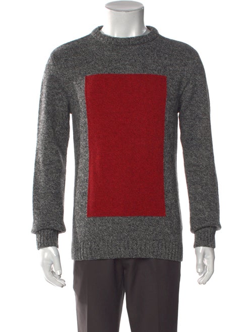 Oliver Spencer Lambswool Colorblock Pattern Pullover