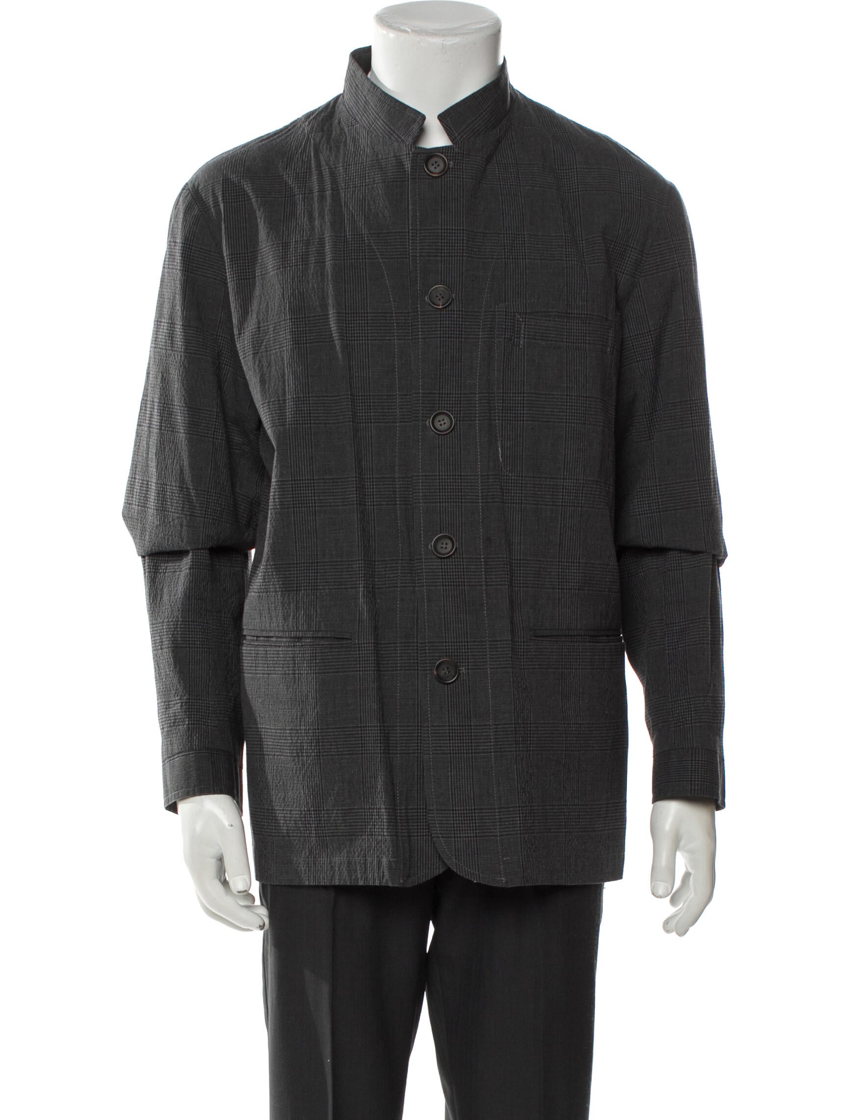 Oliver Spencer Plaid Print Puffer Coat