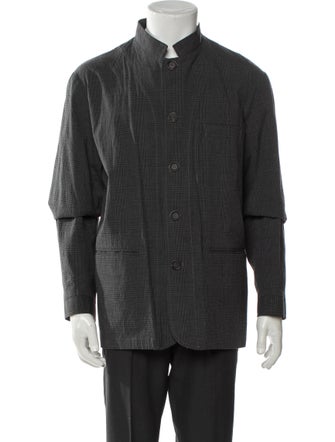 Oliver Spencer Plaid Print Puffer Coat