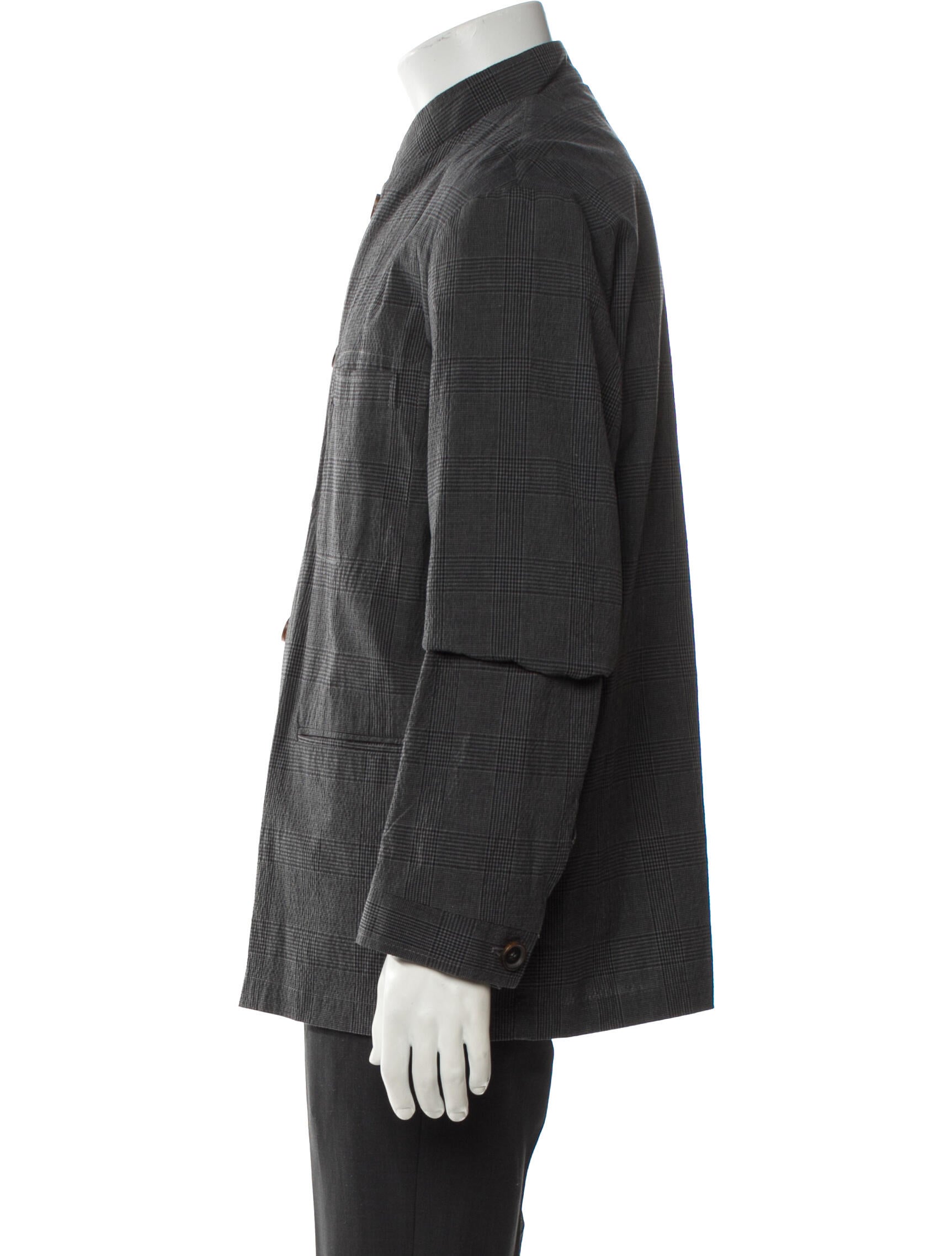 Oliver Spencer Plaid Print Puffer Coat