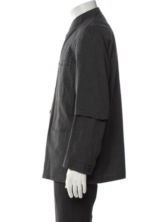 Oliver Spencer Plaid Print Puffer Coat