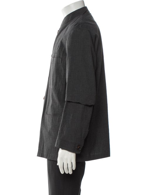 Oliver Spencer Plaid Print Puffer Coat