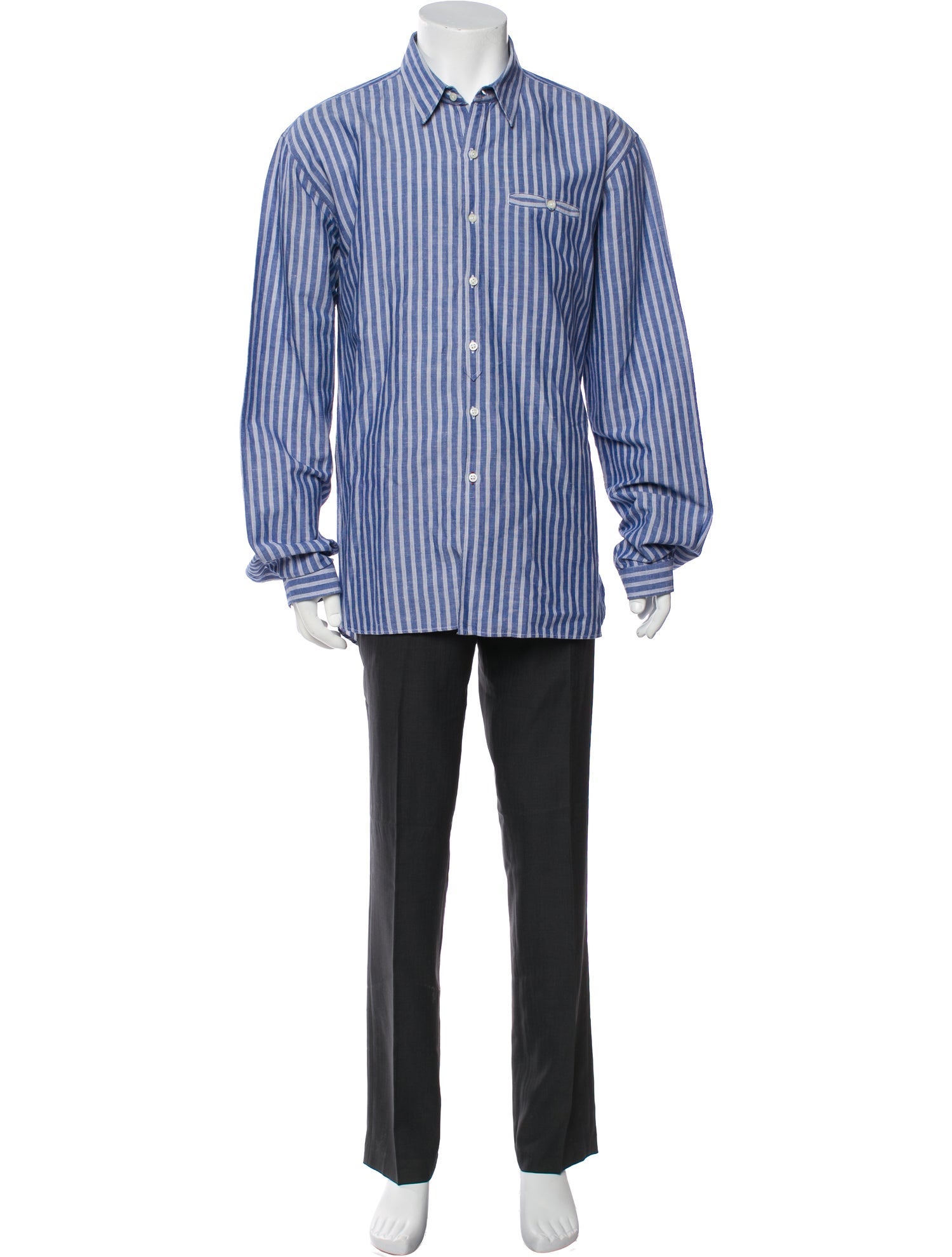 Oliver Spencer Striped Long Sleeve Shirt
