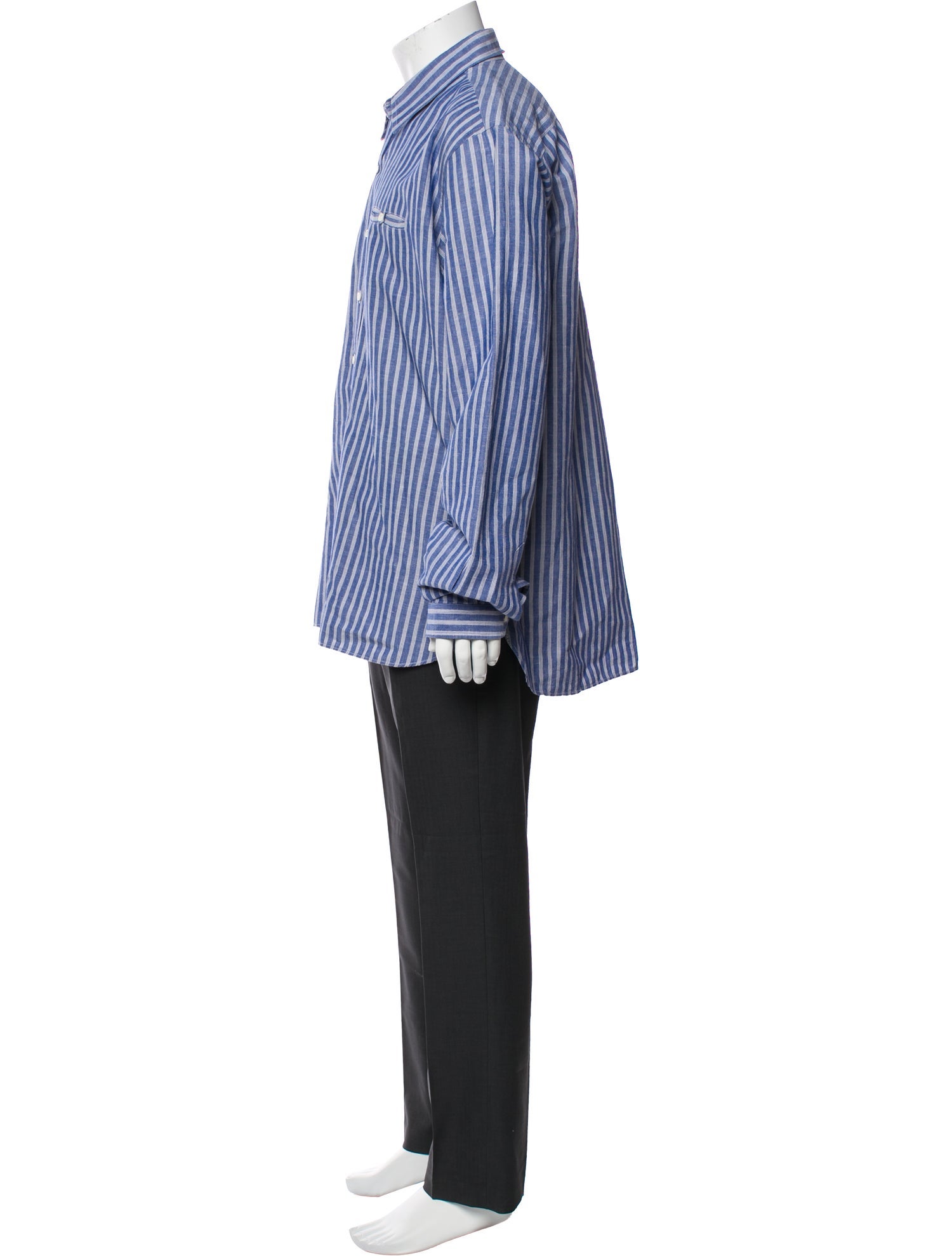 Oliver Spencer Striped Long Sleeve Shirt