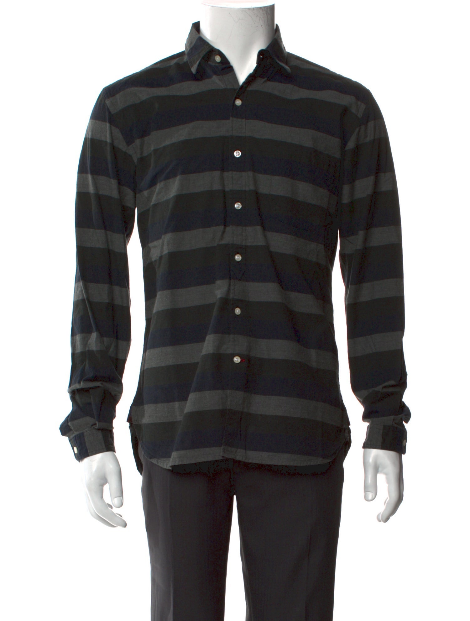 Oliver Spencer Striped Long Sleeve Shirt