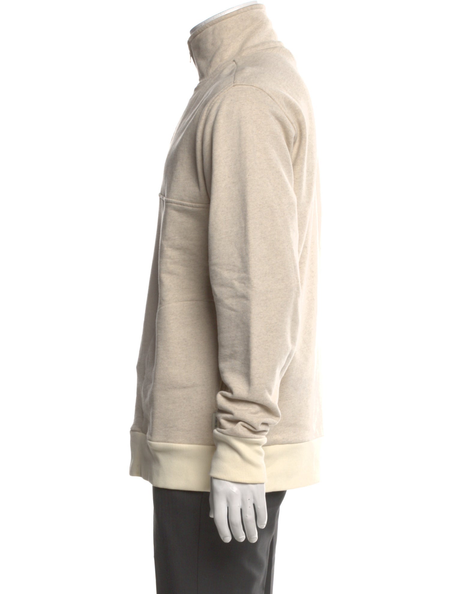 Oliver Spencer Colorblock Pattern Turtleneck Polo Sweater