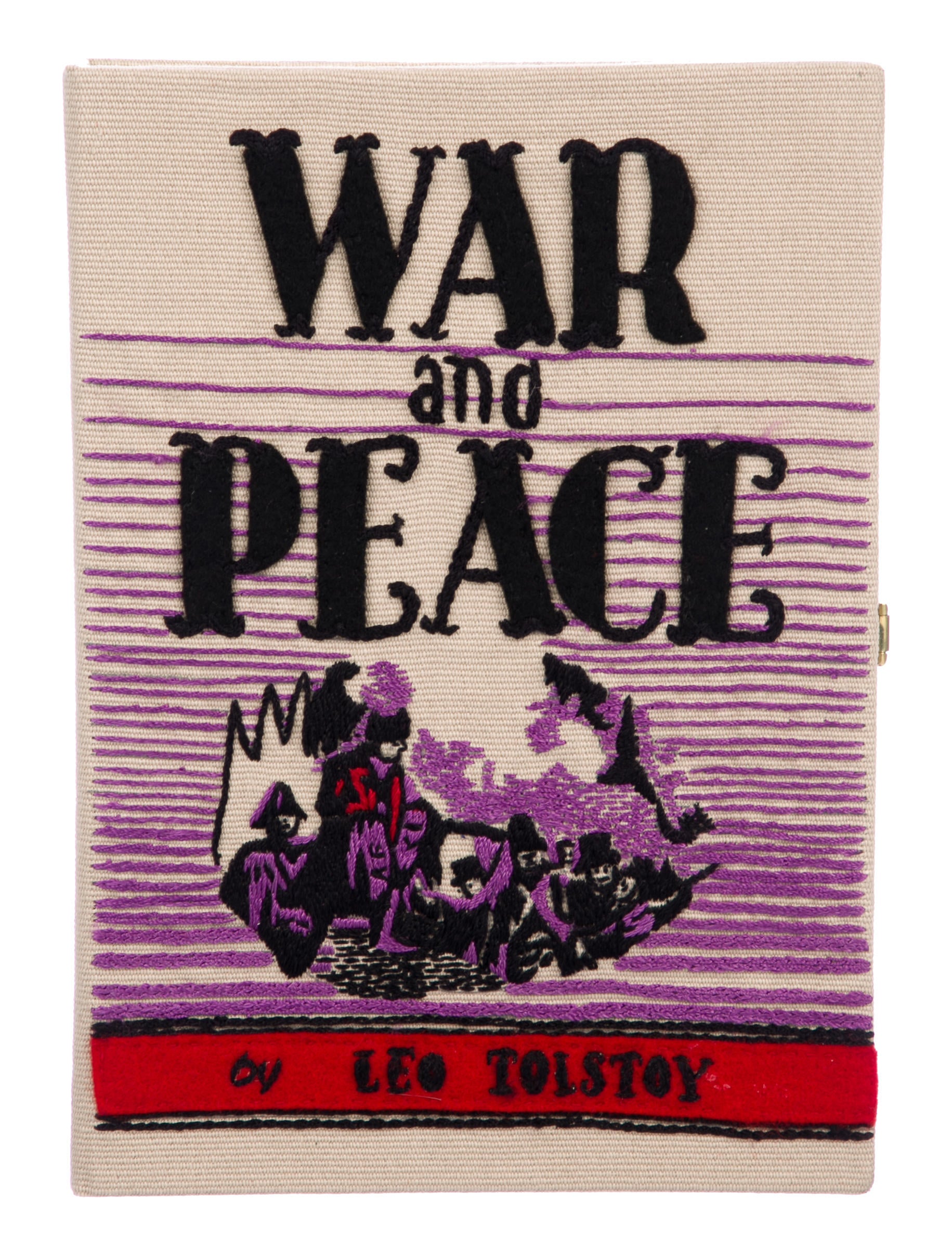 Olympia Le-Tan War and Peace Book Clutch - Neutrals Crossbody Bags