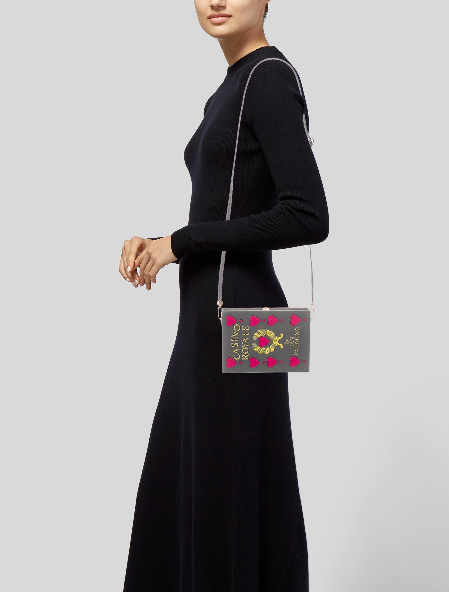 Olympia Le-Tan Casino Royale Book Clutch - Grey Clutches, Handbags