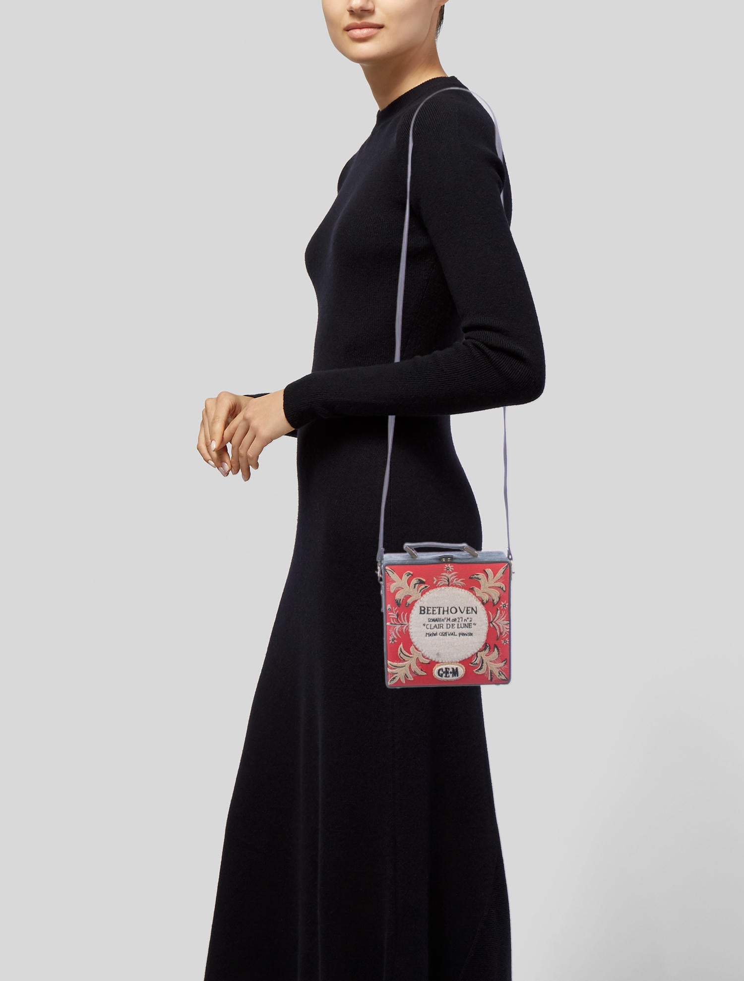 Olympia Le-Tan Beethoven Clair De Lune Bag - Red Satchels