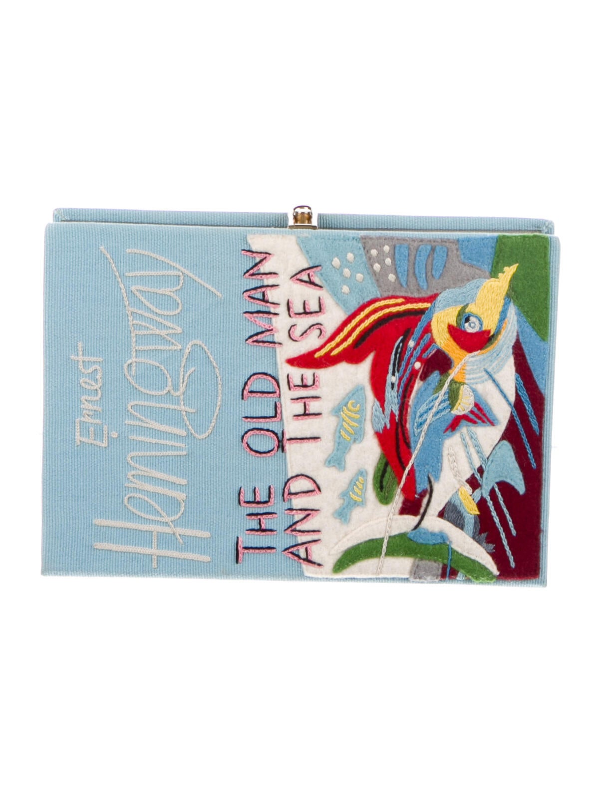 Olympia Le-Tan The Old Man and the Sea Novel Clutch - Blue