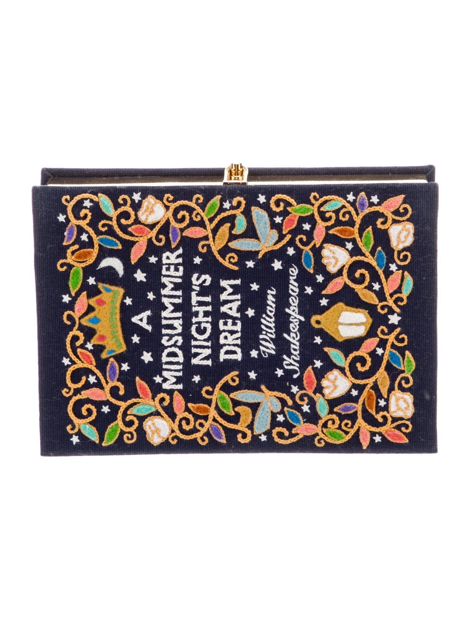 Olympia Le-Tan Midsummer Night Dream Canvas Clutch Bag - Blue