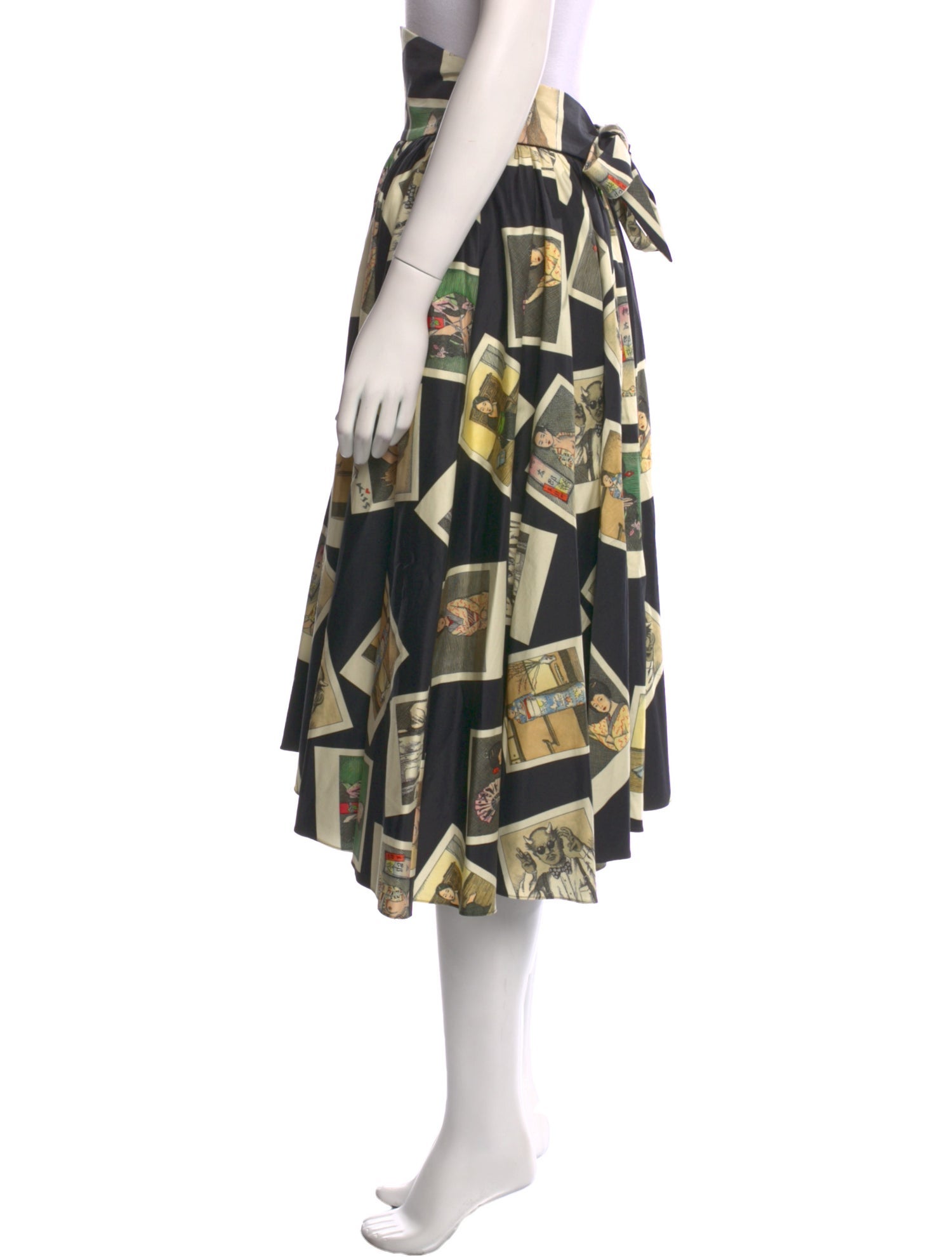 Olympia Le-Tan Printed Midi Length Skirt