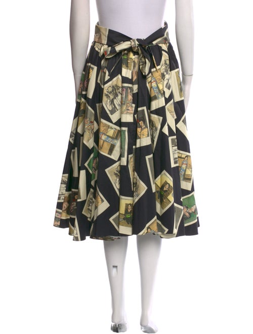 Olympia Le-Tan Printed Midi Length Skirt