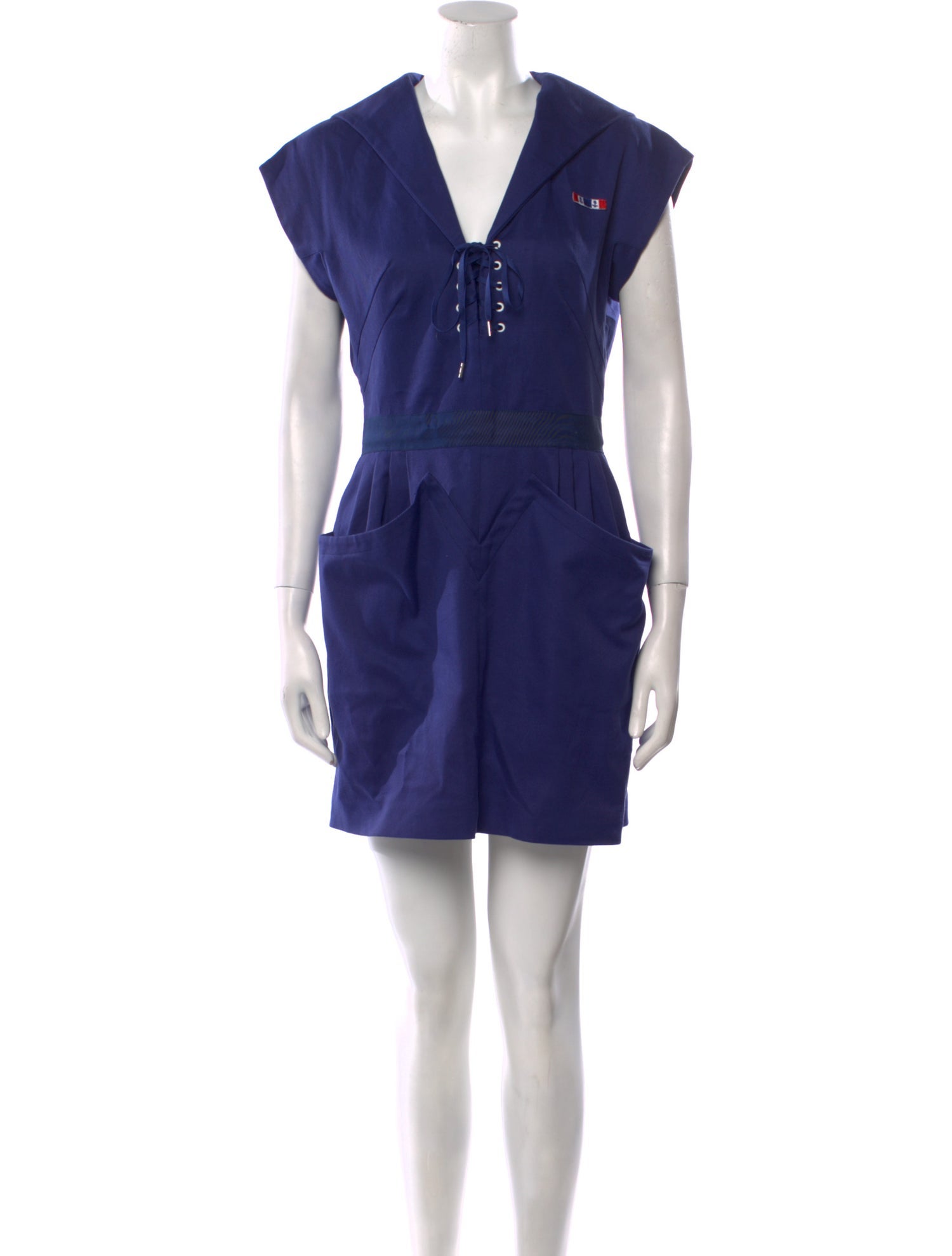 Olympia Le-Tan V-Neck Mini Dress