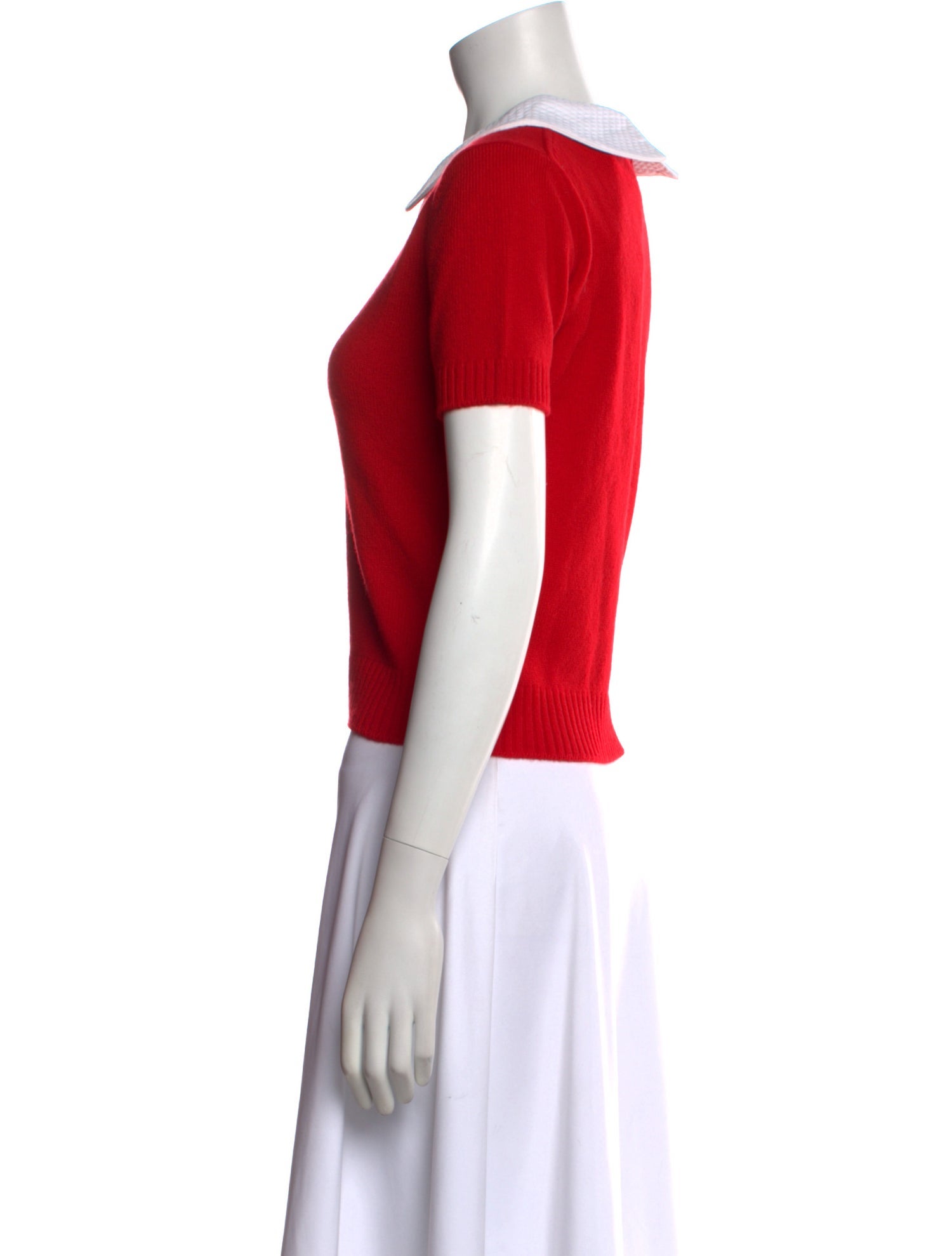 Olympia Le-Tan Virgin Wool Crew Neck Polo w/ Tags