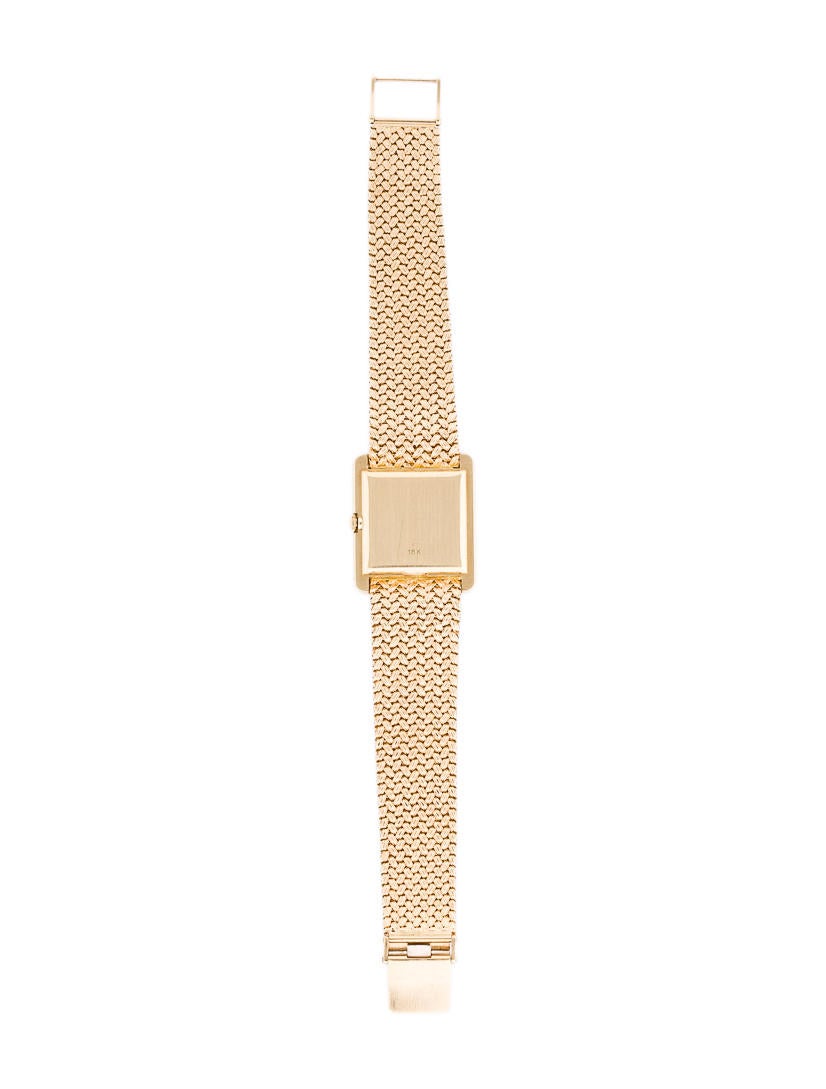 Omega 18K Gold Mesh Bracelet Diamond Watch OMG10002 The RealReal