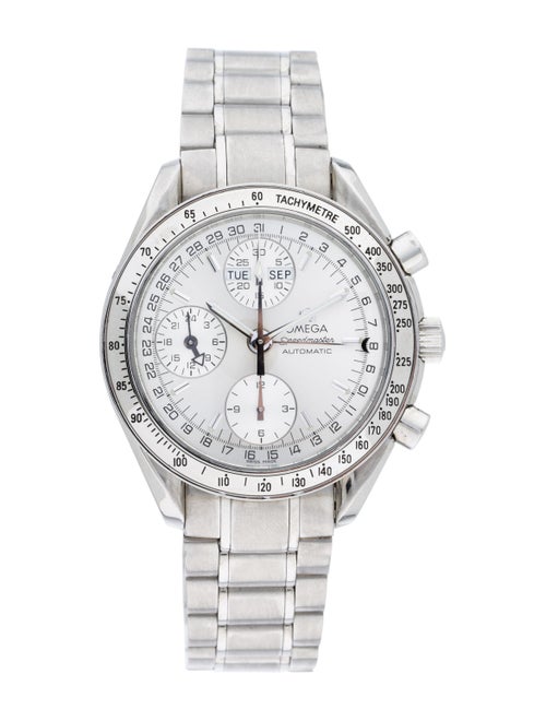 Omega Speedmaster Triple Calendar Watch Silver